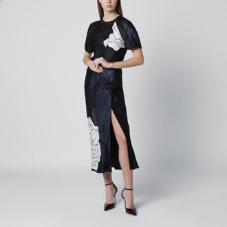 Victoria Beckham Eve floral satin midi dress