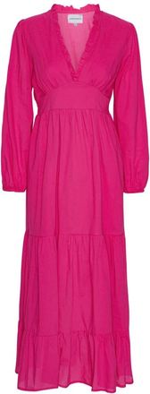 Americandreams Umi Long Solid Cotton Dress - Dames - Casual kleedjes - Roze - L - Katoen - Kleedjes