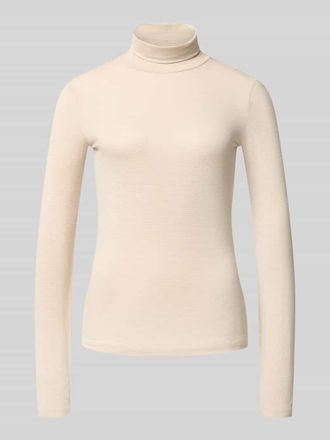 Vero Moda Slim Fit Turtleneck aus Viskose-Mix Modell LAVA GLITTER in Ecru, Gr&ouml;&szlig;e M