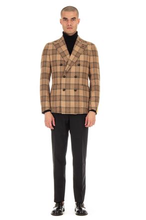 Tagliatore Montecarlo Prince of Wales Double-Breasted Jacket