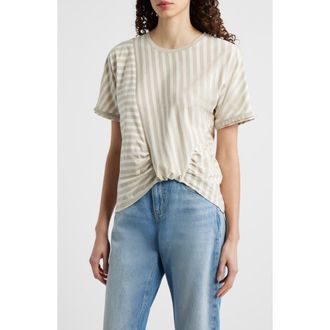 BOSS Ediaga Stripe T-Shirt in Pumice Stripe at Nordstrom, Size X-Large