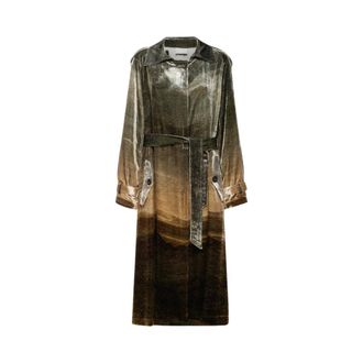 Pierre-Louis Mascia Belted Coats, female, Multicolor, Size: XS Kanpur Long Belted Jacket