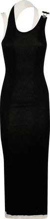 Jean Paul Gaultier Cotton Ribbed Twisted Double Layer Dress