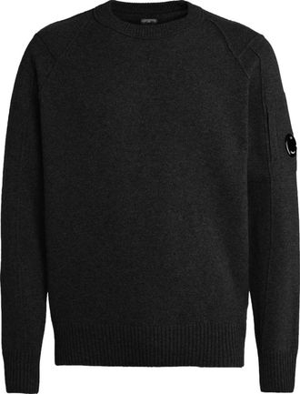 C.P. Company Ronde hals knitwear - Heren - Ronde hals truien - Zwart - L - Wol - Truien & Vesten