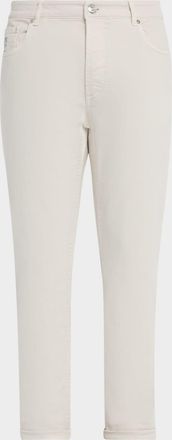 Brunello Cucinelli Mens Traditional-Fit Denim Five-Pocket Pants