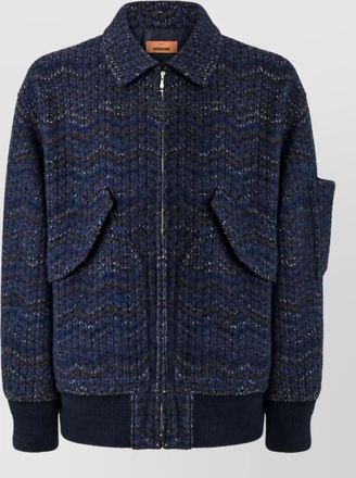 Missoni cashmere zigzag bomber jacket