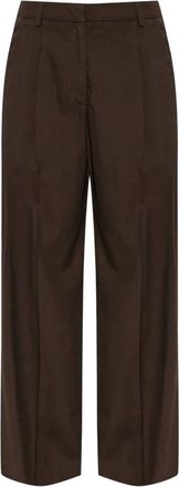 Diesel P-Aride Wool Trousers - Trousers - Mujer - Marr&oacute;n - 3XS