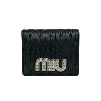 Miu Miu Pre-owned Matelasse Leather Bifold Wallet - - Pre-owned - Donna - Nero - ONE SIZE