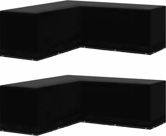 vidaXL Cubierta De Muebles De Jard&iacute;n Forma L 12 Ojales 250x250x90 Cm Vidaxl
