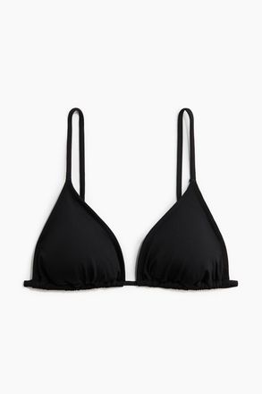 H&M Wattiertes Triangel-Bikinitop - Schwarz