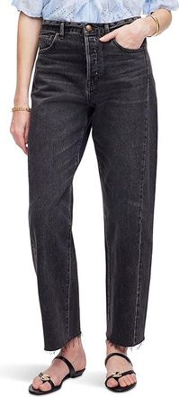 Madewell The Darted Barrel-leg Jean In Black Womens Jeans Lockside Wash : 30, Cotton/Denim
