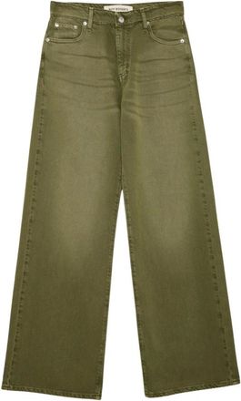 Roy Rogers Jeans, Dames, Groen, W30, Wide Jeans
