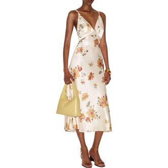 Reformation Anaya Floral Silk Dress in Climbing Rose at Nordstrom, Size X-Large