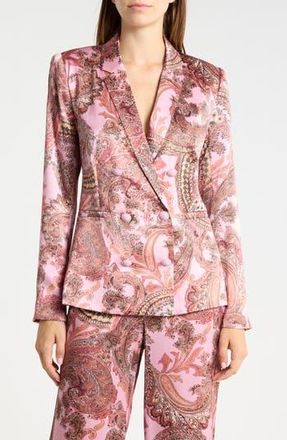 L'agence Colin Double Breasted Blazer in Mauve French Paisley at Nordstrom Rack, Size 4