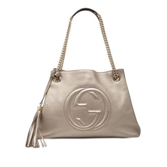Gucci Pre-owned Gucci Medium Metallic Calfskin Soho Chain Tote Ladies F5BX95I1JBP3L1U4
