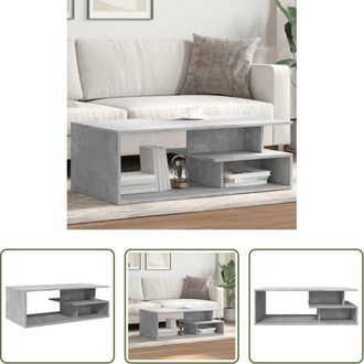 vidaXL Tavolino da soggiorno - Tavolino Salotto Grigio Cemento 102x55x35 cm Legno Multistrato