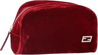 Fendi Pre-owned Vintage Leren Clutch - Dames - Vintage Clutch - Rood - ONE Size - Leer - Vintage