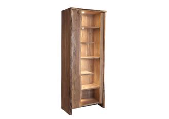 Massivmoebel24 Vetrina In Legno Di Acacia 81x45x204 Acacia Naturale Laccato Pure Acacia 107