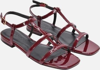 XY London Womens XY London Womens/Ladies Danielle Patent Strappy Sandals - Red - Size: 8