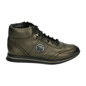 Mephisto Sportieve Bronzen Leren Sneakers - Dames - Veterlaarzen - Groen - 40 1/2 EU - Leer - Schoenen