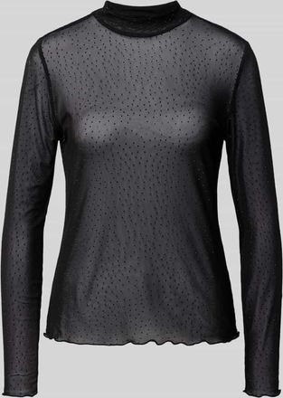 Freequent Longsleeve in semitransparentem Design Modell ISKA in Black, Größe XXL