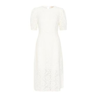 Cream Midi Jurken - Dames - Jurken - Wit - Maat: 2XL