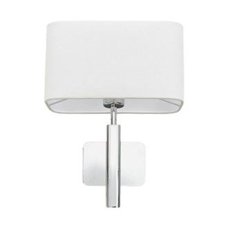 Lucande L&aacute;mpara de pared de textura, tela, tejido, seda plateado