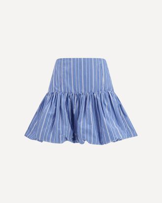 Ganni Striped mini balloon Skirt Female 36