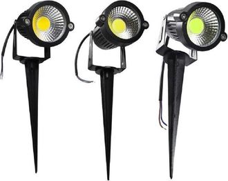 Trade Shop Trade Shop Traesio - Trade Shop - Faretto Led Cob 5 W Picchetto Esterno Giardino Es06 Luce 4000k 6500k 3000k Verde