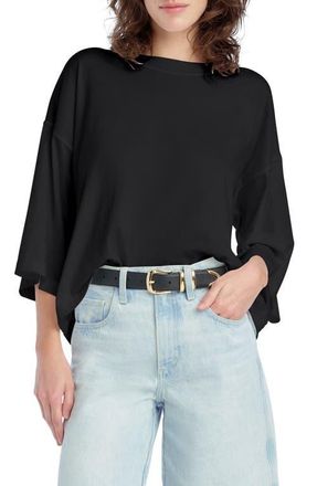 Favorite Daughter The Over It Organic Cotton Tee in Black at Nordstrom, Size X-Small