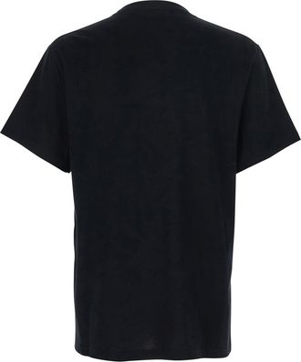 Alexander McQueen Mens Crew Neck T-Shirt Black Cotton T-Shirts And Polos