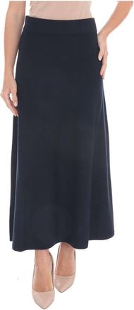 Pennyblack Veto Lange Uitlopende Rok - Dames - Maxi Rokken - Blauw - S - Wol - Rokken