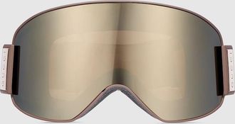 Gucci Mask-shaped Sunglasses, Brown