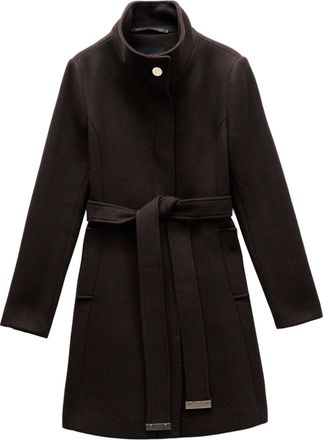 Salsa Wolljacke SALSA Salsa Jeans Wollmantel The Reimagined Wool Coat, Damen, Gr. M, braun, Obermaterial: 70% Wolle WO. 27% Polyester PES. 3% sonstige Faser