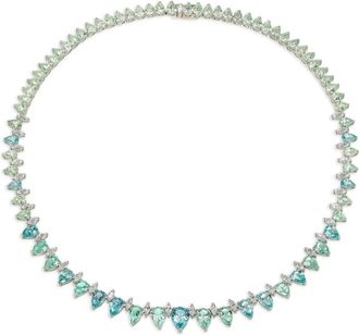 Anabela Chan Collana con diamanti e zaffiro Ovean Infinity - Blu