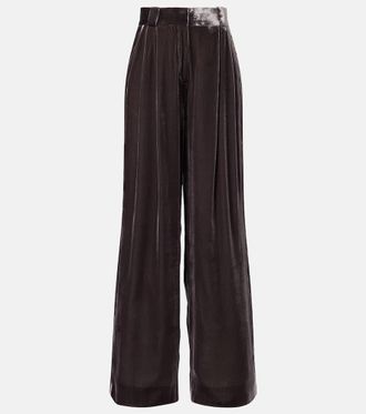 Blaz&eacute; Milano Blaz&eacute; Milano Husi velvet wide-leg pants