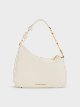Charles & Keith Mini Agatha Chain-Accent Shoulder Bag