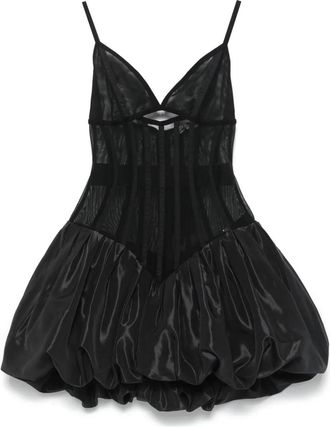 Nissa Abito corto in taffettà - Nero