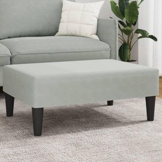 vidaXL Vidaxl Poggiapiedi Grigio Chiaro 77x55x31 Cm In Velluto