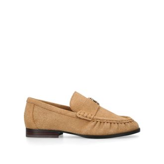 Steve Madden Womens Suede Morgen Camel Loafers - Size UK 5