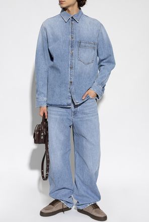 Givenchy Wide-leg Jeans, Mens, Light Blue