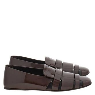 Ferragamo Dion Cutout Leather Loafers, Size 10
