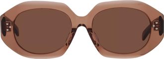 Celine Brown Geometric Ladies Sunglasses CL40319F 48E 52