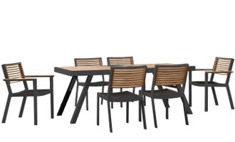 Higold Outdoor Design Dining-Set York 6+1 / Black