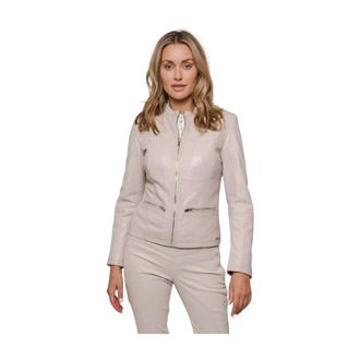 Rino&Pelle Dames, Jassen, Beige, Maat: XL Leer