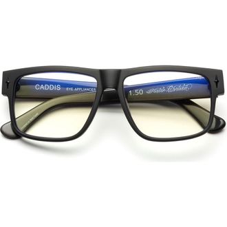 CADDIS Mister Cartoon | Reading Glasses in Dark Metallic Grey at Nordstrom, Size +1.75