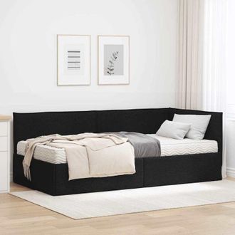 vidaXL Estructura De Cama Esquina Con Colch&oacute;n 2 Pcs Verde Terciopelo Vidaxl