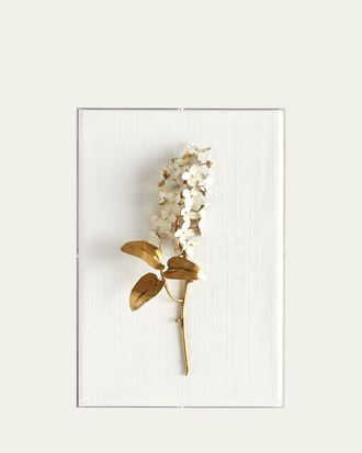 Tommy Mitchell Original Gilded Lilac on White Linen
