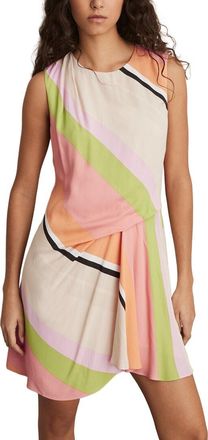 Reiss Ellia Block Stripe Print Dress