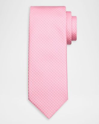 Stefano Ricci Men & apos;s Diamond Check Silk Tie